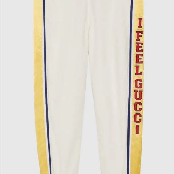 Men's Gucci I feel Gucci track pants size XL made in Italy NWT - Picture 3 of 12